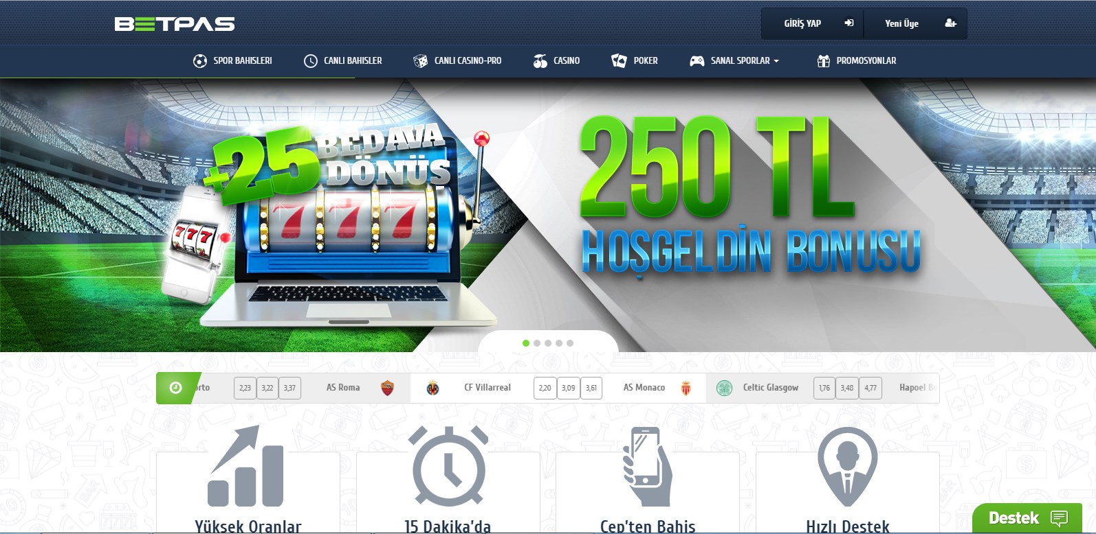betpas giris